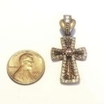 Vintage silver‎ cross pendant Photo 1