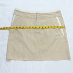 Banana Republic Vintage Y2K  Mid-Rise Poplin Striped Mini Skirt - Cream/White - 2 Photo 8