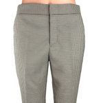 ZARA Beige Houndstooth Print Mid Rise Flat Front Career Tapered Dress Pant Sz 2 Photo 3