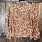 Petite Sophisticate  Paisley Pattern 100% Silk Blouse Photo 1