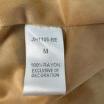 THML Leopard Print Mini Dress M Beige Black Pom Pom Hem Photo 4