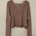 Free People Popcorn Sweater Oversized Fit Size Small Neutral Chunky Boho Photo 1