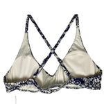 ANDIE NWT The Valencia V Neck Triangle Bikini Top Removable Cups M Blue White Photo 11