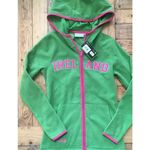 #18 NWT! Women's Green and Pink IRELAND Zip Front Polar Fleece Jacket Size XS Photo 0