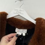 Anthropologie NWT Black Faux Fur Collared Cardigan Sweater S Photo 9