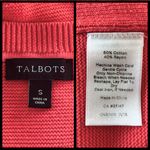 Talbots Talbot’s Bright Coral Lightweight Tunic Sweater 3/4 Sleeve. Small. Casual Pink Photo 8