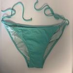 Victoria's Secret  Bikini Bottom Side Tie Ruched Backside Tiffany Aqua Blue Medium Photo 3