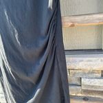 Bobi  Los Angeles Womens Shirred Ruched Tank Dress Black Cotton Size Medium Photo 7