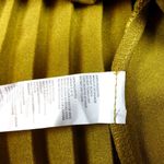 Boohoo Gold Metallic Accordion Pleated Midi Skirt Womens 8 US 40 EU Shiny Party Photo 8