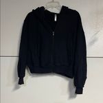 Fabletics WOMENS FULL ZIP SEMI CROPPED HOODIE SWEATSHIRT BLACK SMALL Photo 1