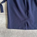 Liz Claiborne  Tie Belt A Line Skirt Womens 16 Navy Blue Paperbag Waist Career Photo 5