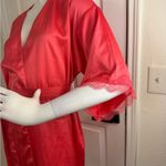 Victoria's Secret sexy satin robe Lace shoulder Red Size SX. #164 Photo 1