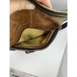 The Sak Iris Leather Crossbody Satchel bronze glitter panels stitching detail Photo 12