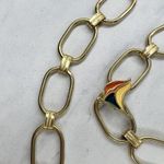 Vintage Nautical Sailing Flags Belly Body Metal Chain Link Belt Size Small S Photo 5