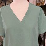 FIGS Green Boxy Relaxed Short Sleeve Tee Photo 1