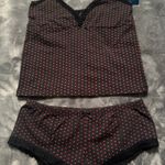 Brandy Melville Black red Heart set Photo 0