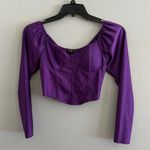 Purple long sleeve corset top Size M Photo 0