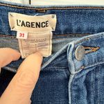 L'Agence  Marcelle High-Rise Slim Fit Straight Leg Jeans Size 31 Frayed Hem Photo 1