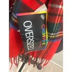 Cashmink V Fraas Red Plaid winter fall Scarf Fringe Germany 13x65 holiday Photo 2