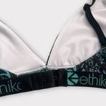 Ethika NWT.  Black and Teal Triangle Bralette Bandana Print Photo 4
