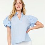 THML NWT  Seersucker Blouse Photo 0