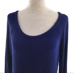Chaser  Thermal Blue Waffle Knit Shirt Photo 2