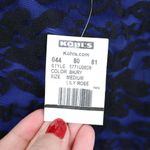 Lila Rose Lily Rose Tank Top Womens Medium Blue Black Lace Detail Scoop Neck Wide Strap Photo 4