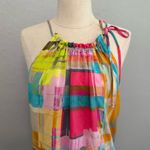 Trina Turk ‎ Multicolor Silk Blouse Size Medium Bright Colors Photo 1
