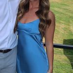 Hello Molly  Blue Satin Maxi Dress Photo 0