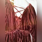 Free People NWOT  Daphne velvet mini dress in wine $128 MSRP  Photo 7