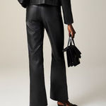 J.Crew  Slim wide leg pant in faux leather Photo 1