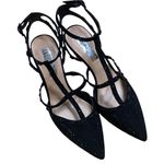 INC  Black Studded Evening Casual Dressy Heeled Sandal Photo 1