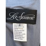 La Femme  SLATE Women's Tulle‎ Gown with Lace Applique and Illusion Top 29226 Photo 8