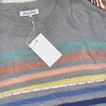 Emory park  XL gray knit sweater pastel stripes Photo 5