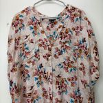 Torrid  Floral Beige Challis Button Front Dolman Sleeve Top Size 3X Photo 5