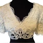 Scott McClintock Vintage Y2K Black White Goth Witchy Alt Formal Lace Maxi Dress Size 4 Photo 1