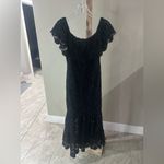 Gianni Bini  Black Lace Off-Shoulder Long Maxi Dress Size Large Photo 2
