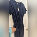 Joules Antonia cotton short sleeve v neck pant jumpsuit Navy Size 2 NWT Photo 1