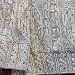 Vintage 90’s Cableknit Cotton Cottagecore Sweater XS White Photo 6