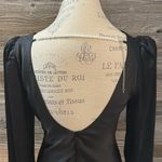 NWT Astr The Label Black Cowl Neck Long Sleeve Mini Dress With Pearl Chain S Photo 3