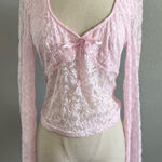 Source Unknown Pink‎ Lace Top Size Large Photo 0