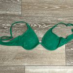 SheIn Swimwear Sz M Green Bikini Top Floral Textured. So Cute! Photo 1