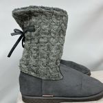 Mul Luks size 10 Grey Knit Women's sweater Boots pull on winter comfy casual Gray Photo 0