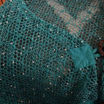 Mistror Image Knit Cardigan Medium Swim Coverup Blue Photo 4