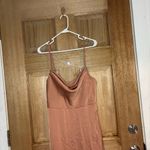 Azazie  women’s orange Maxi Dress sleeves size A8‎ Photo 1