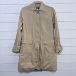 J.Crew  100% cotton tan trench coat with hidden buttons down front Size‎ XS Photo 2