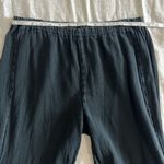 Oh My Gauze Guchi Pants Crop Womens sz 2 L/XL Black Pocket Boho Beach Coastal Size L Photo 5