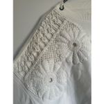American Eagle NEW  Womens Crochet Embroidered White Floral Pullover Sweater sz L Photo 3