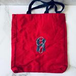 Tommy Hilfiger GiGi Hadid x Red Tote Bag Shopper Tote - Canvas with Navy Straps Photo 2