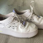 Nike  Air Force 1 White and Purple Women's Sneakers Photo 0